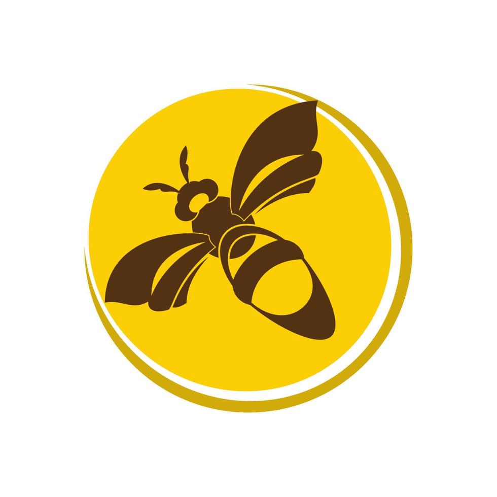 icône de conception d'illustrations de logo d'abeille vecteur