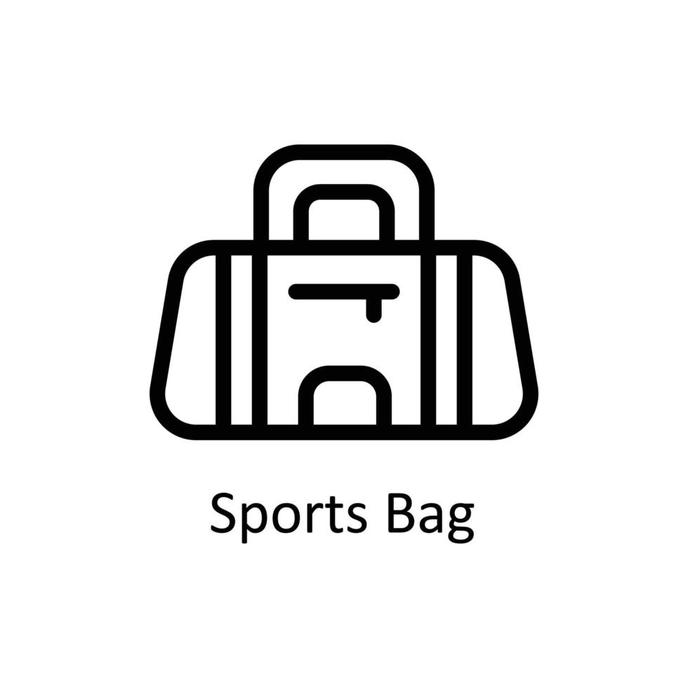 des sports sac vecteur contour Icônes. Facile Stock illustration Stock