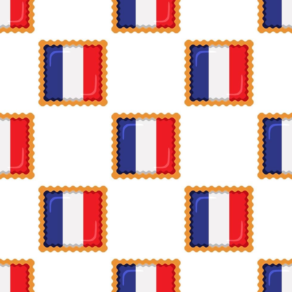 modèle biscuit avec drapeau pays France dans savoureux biscuit vecteur