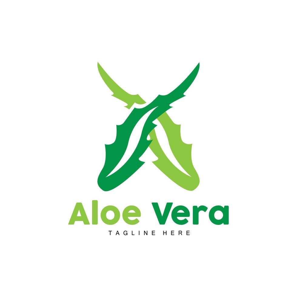 aloès Vera logo, vert plante conception, traditionnel médicament et peau se soucier plante vecteur, cheveux se soucier, symbole icône illustration vecteur