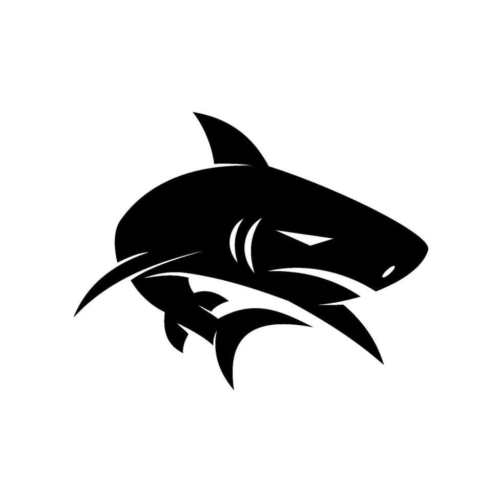 modèle d'illustration moderne de requin océanique design vector