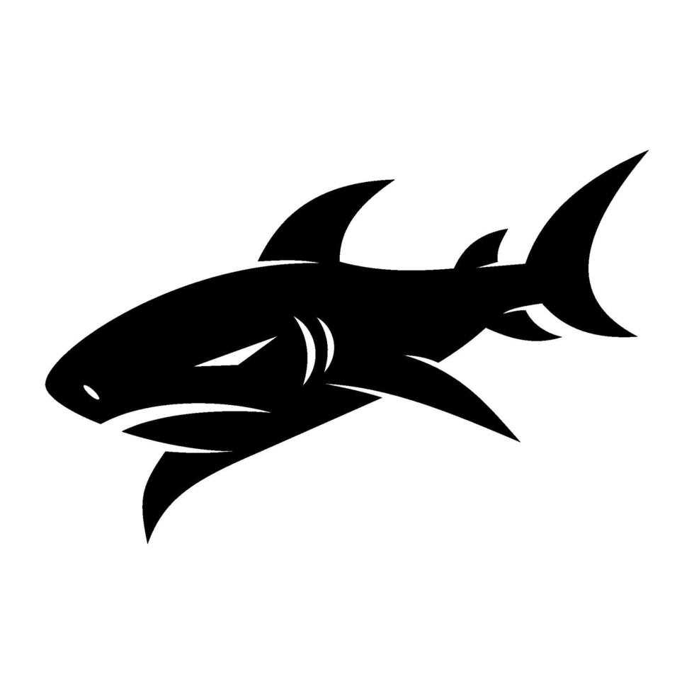 concept d & # 39; identité de requin vector illustration isolé