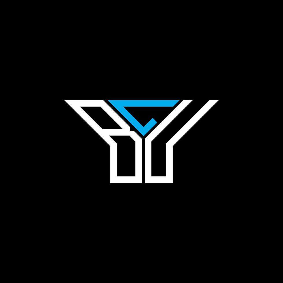 conception créative du logo blu letter avec graphique vectoriel, logo blu simple et moderne. vecteur