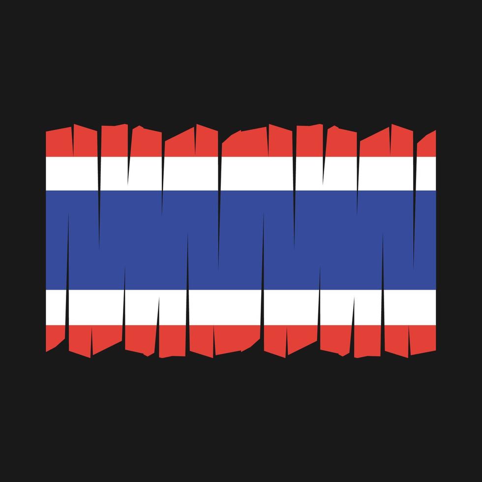 vecteur de brosse drapeau thaïlande