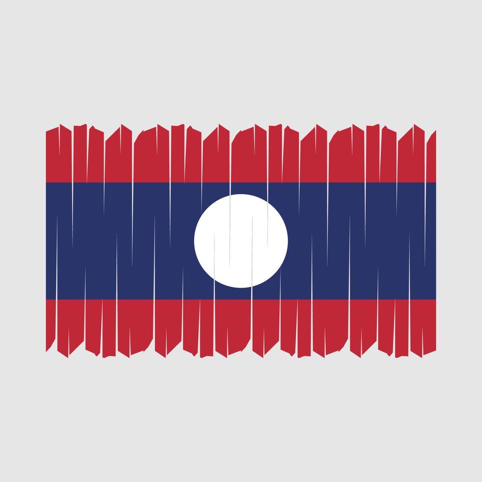 vecteur de brosse drapeau laos