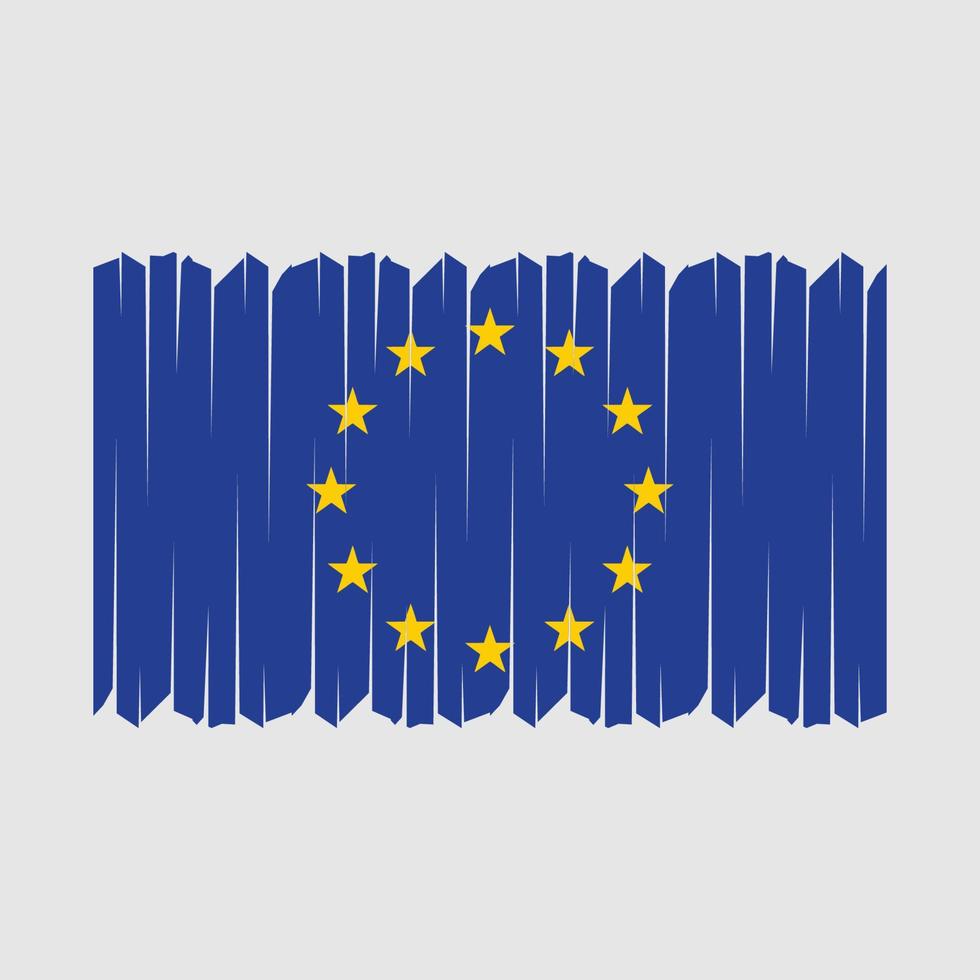 vecteur de brosse drapeau européen