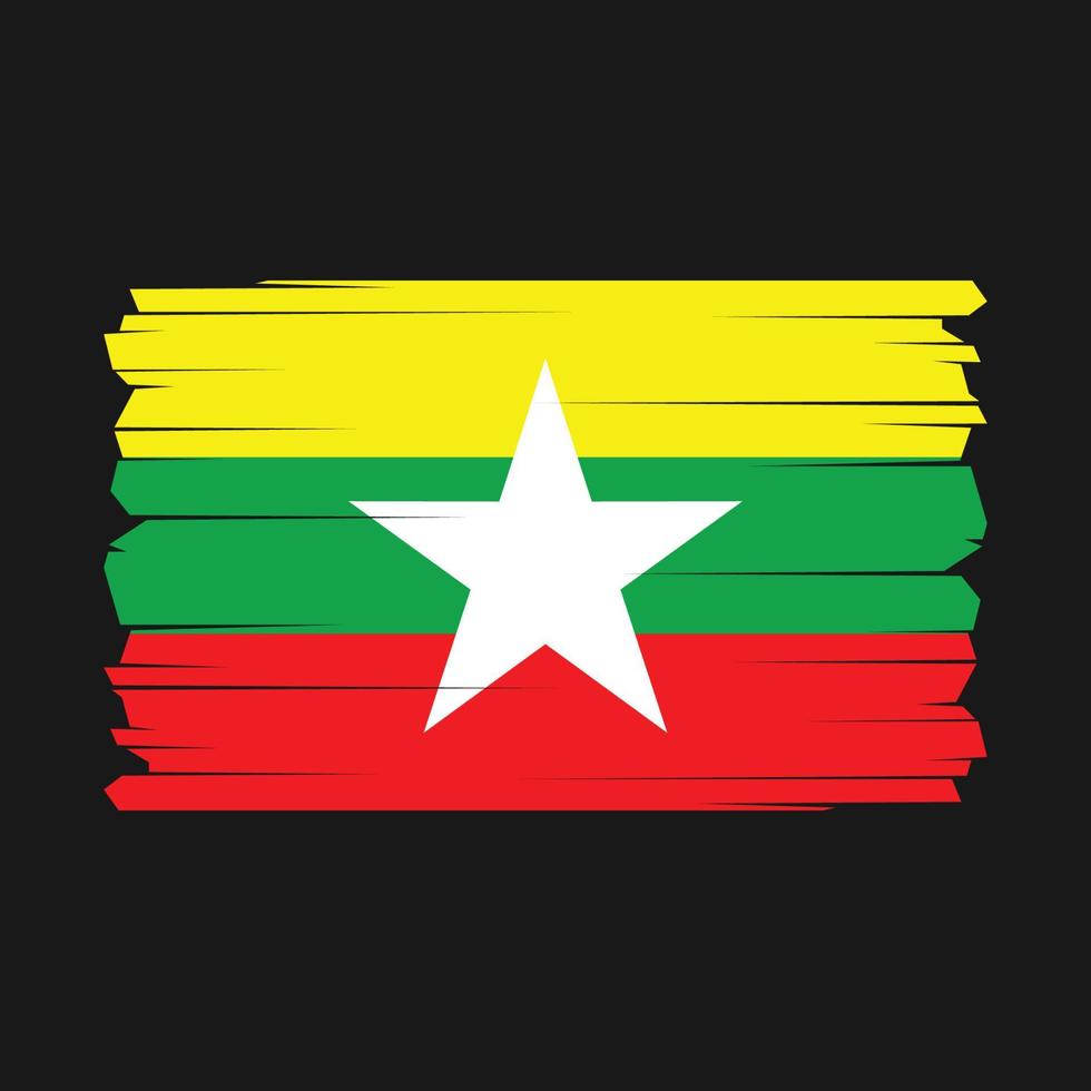 illustration vectorielle de drapeau myanmar vecteur