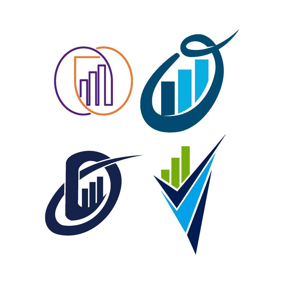 modèle de conception de logo d'entreprise financière fiscale comptable vecteur