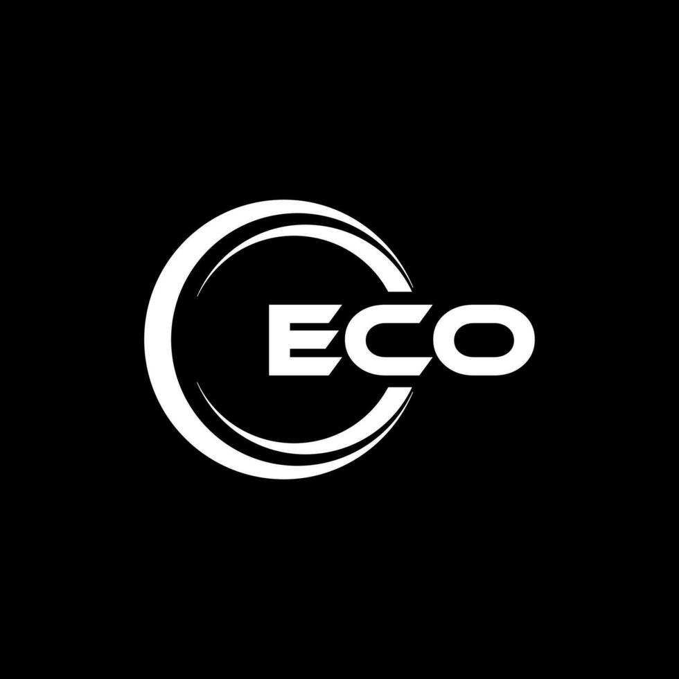 création de logo de lettre éco en illustration. logo vectoriel, dessins de calligraphie pour logo, affiche, invitation, etc. vecteur