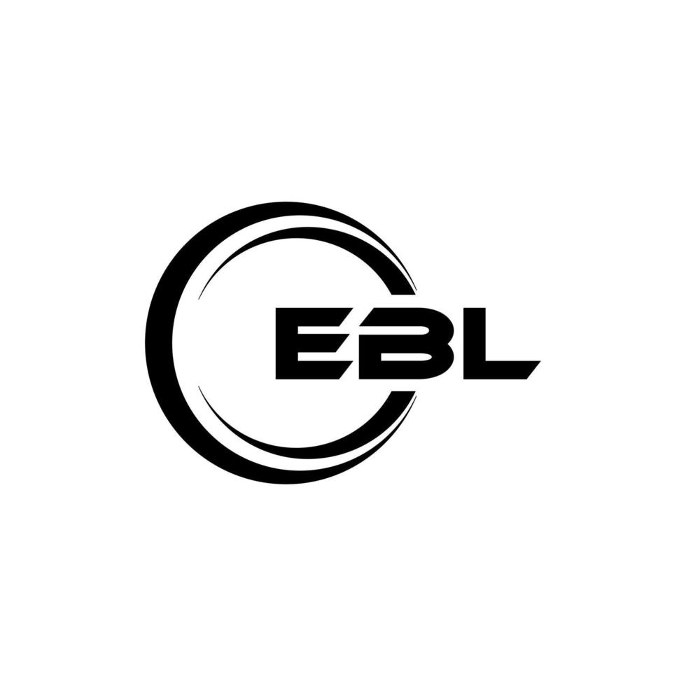 création de logo de lettre ebl en illustration. logo vectoriel, dessins de calligraphie pour logo, affiche, invitation, etc. vecteur