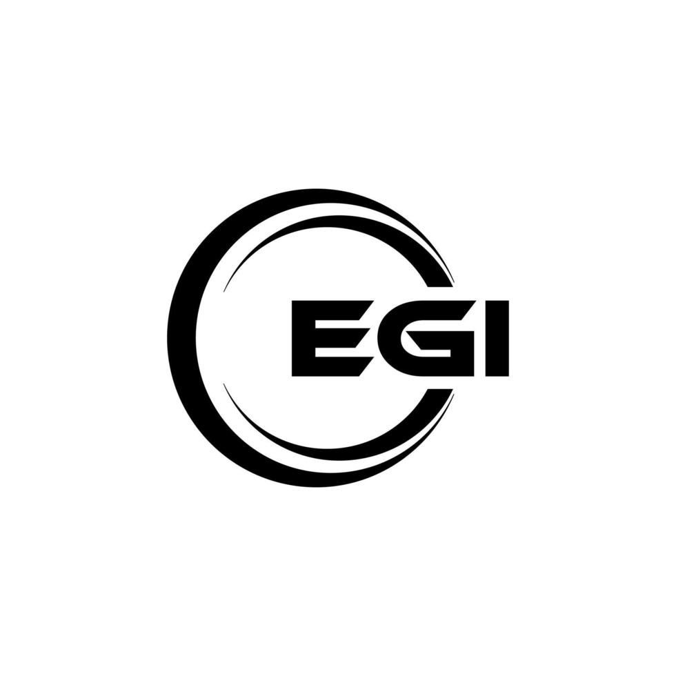 création de logo de lettre egi dans l'illustration. logo vectoriel, dessins de calligraphie pour logo, affiche, invitation, etc. vecteur