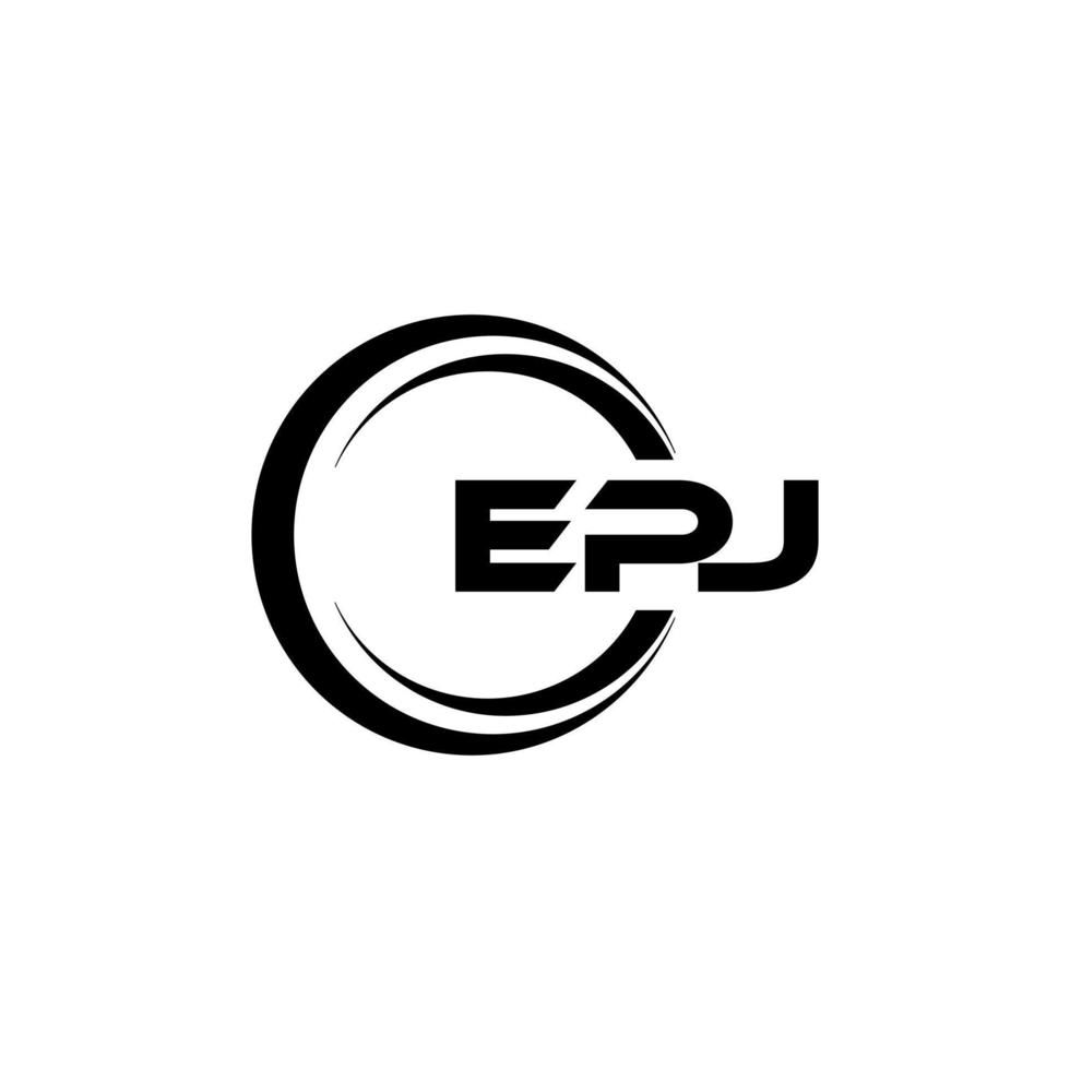 création de logo de lettre epj en illustration. logo vectoriel, dessins de calligraphie pour logo, affiche, invitation, etc. vecteur