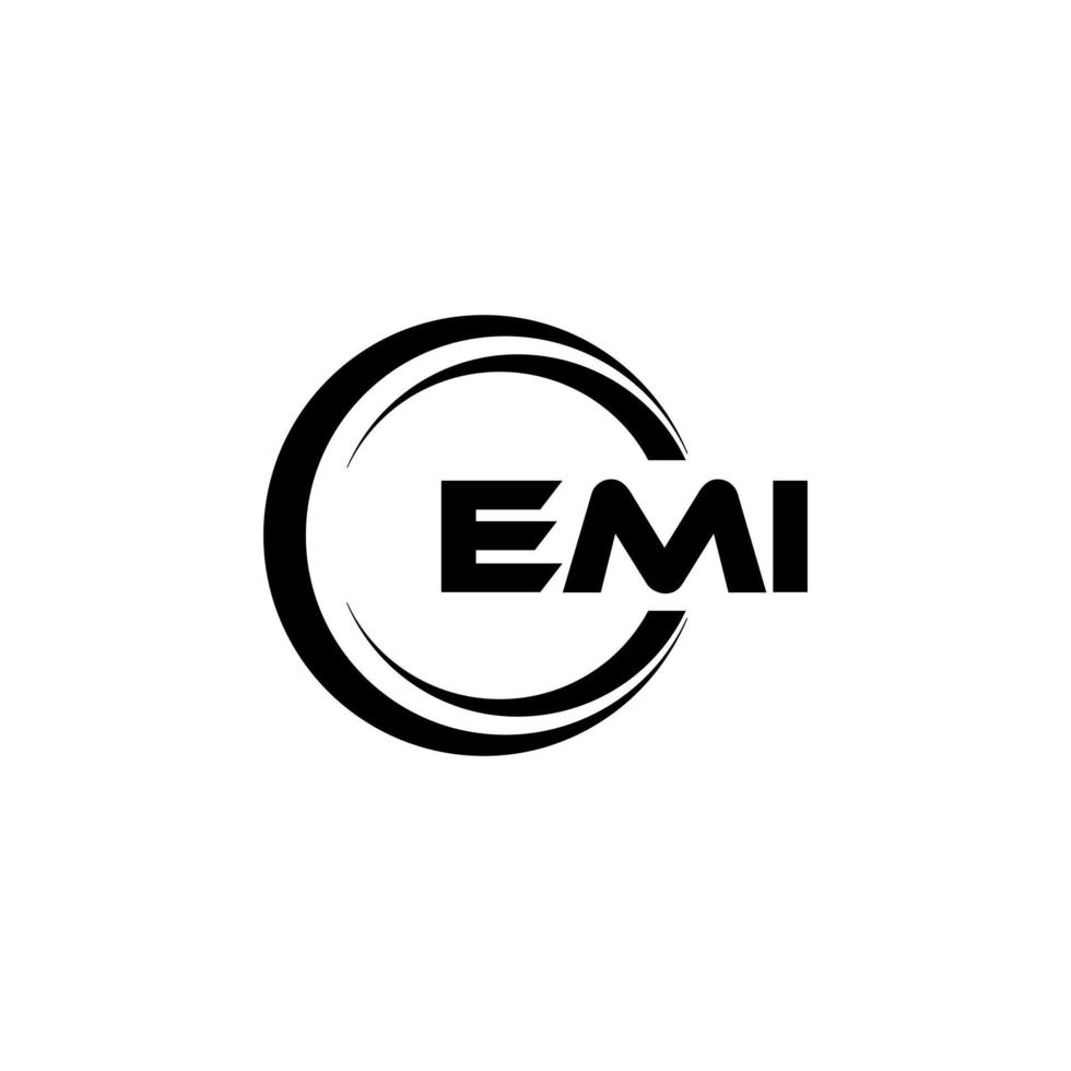 création de logo de lettre emi en illustration. logo vectoriel, dessins de calligraphie pour logo, affiche, invitation, etc. vecteur