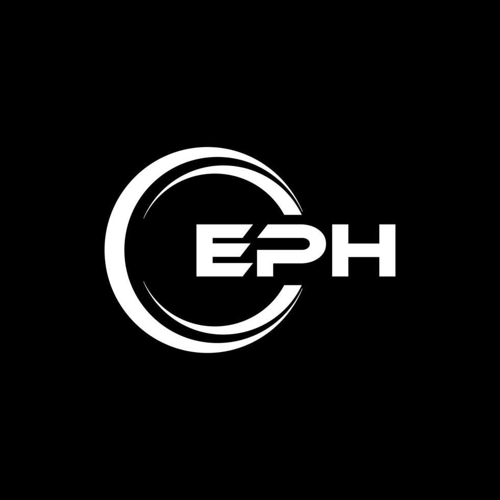 création de logo de lettre eph dans l'illustration. logo vectoriel, dessins de calligraphie pour logo, affiche, invitation, etc. vecteur