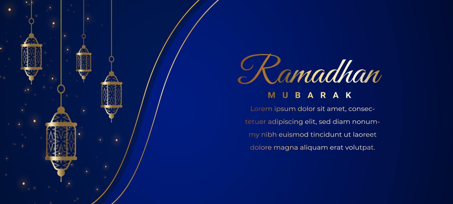 Ramadan kareem magnifique islamique bannière conception vecteur