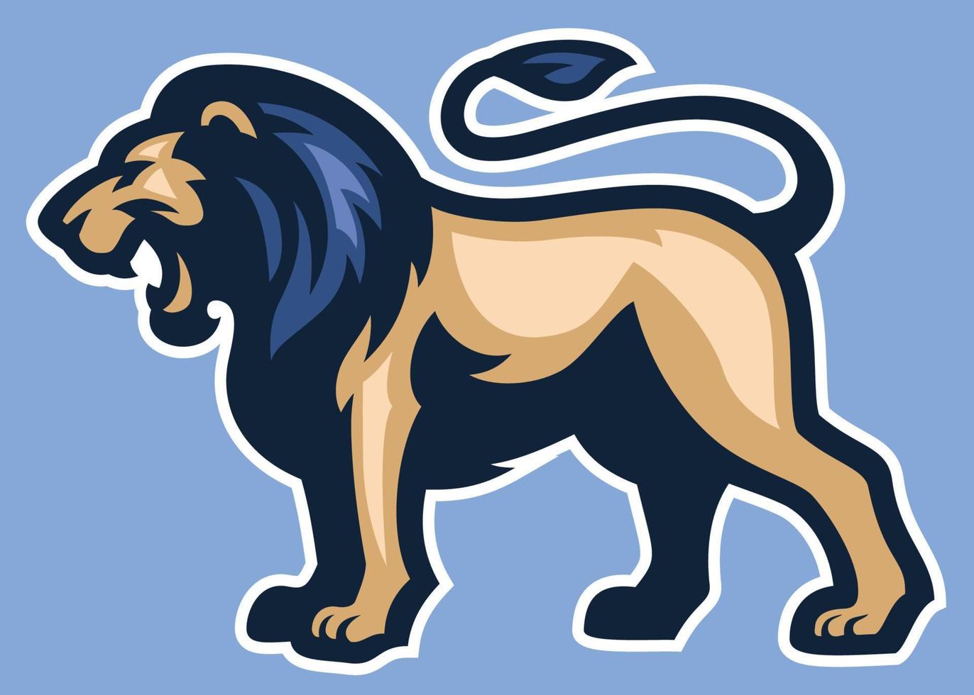 logo mascotte lion vecteur