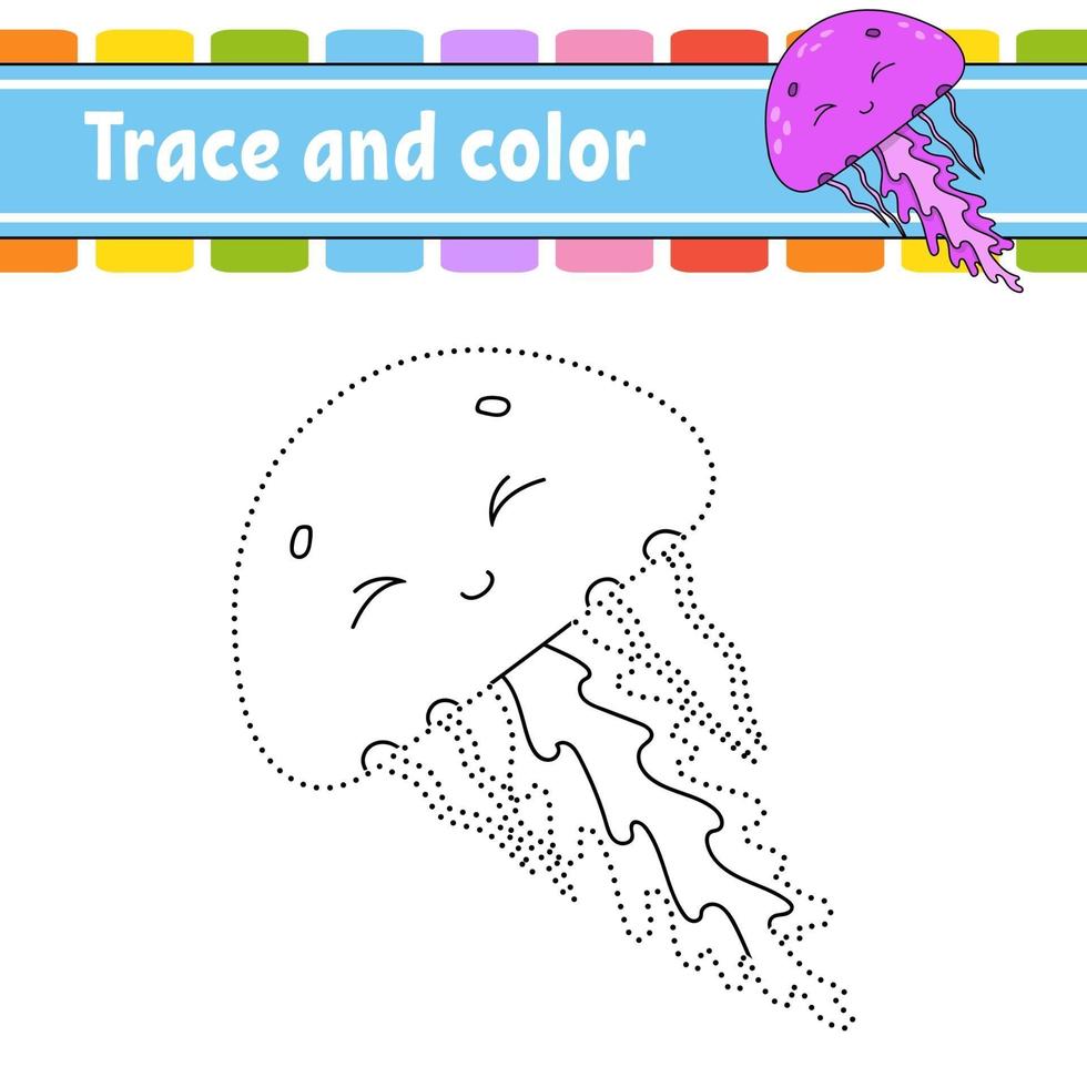 jeu de point à point. tracer une ligne. pour les enfants. feuille de travail d'activité. livre de coloriage. avec réponse. personnage de dessin animé. illustration vectorielle. vecteur