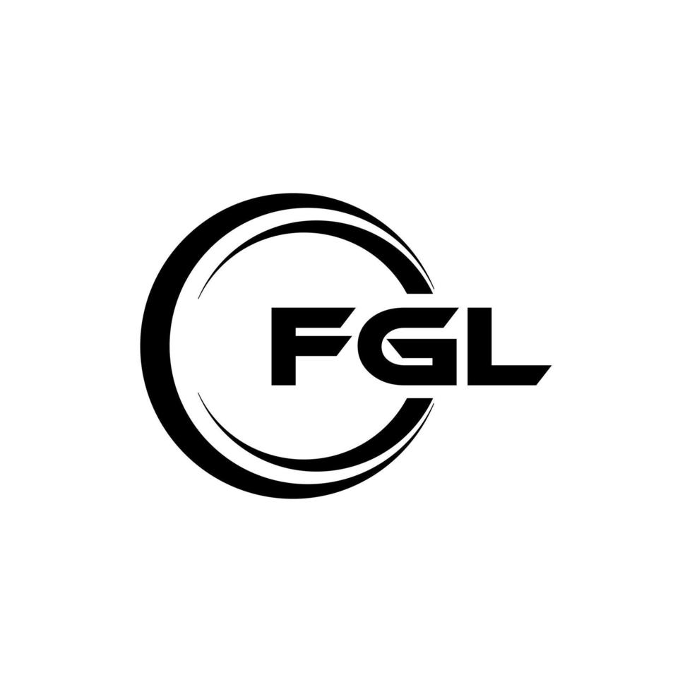 fgl lettre logo conception dans illustration. vecteur logo, calligraphie dessins pour logo, affiche, invitation, etc.