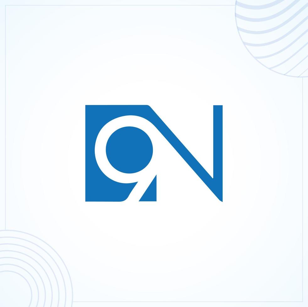 9n n9 o9n logo modèle dans moderne Créatif minimal style vecteur conception