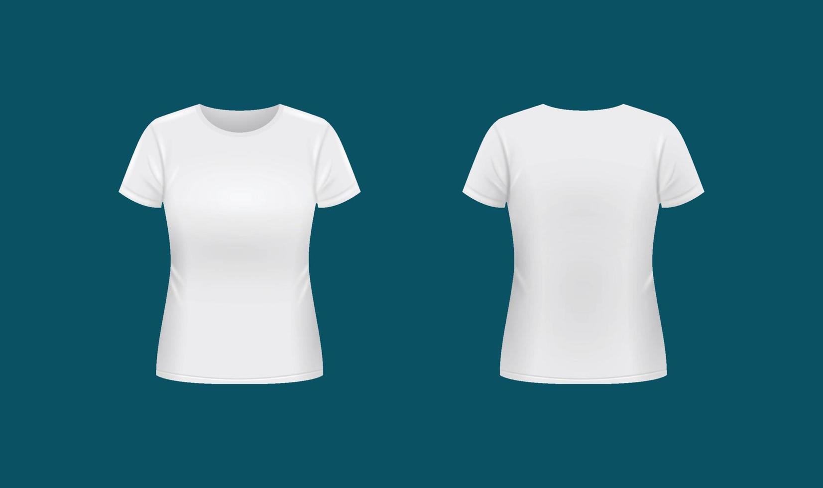 femmes blanc T-shirt vecteur