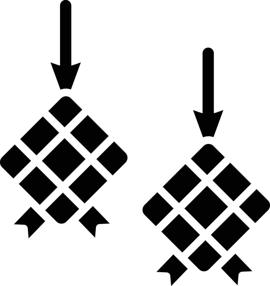 illustration de conception d'icône de vecteur de ketupat