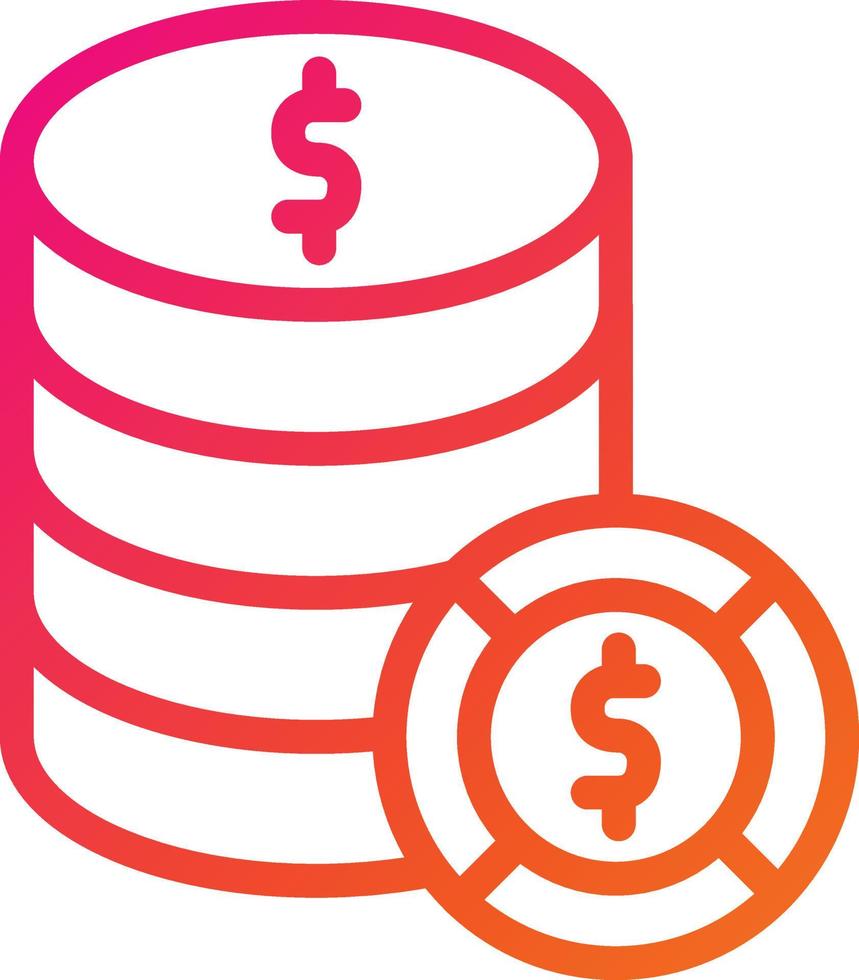 illustration de conception d'icône de vecteur de pile de dollars