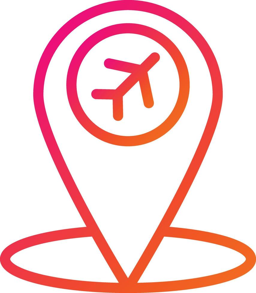 illustration de conception d'icône de vecteur d'emplacement d'aéroport