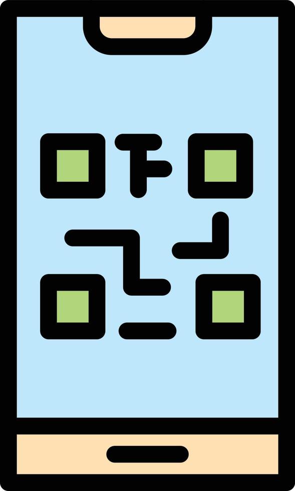 illustration de conception d'icône de vecteur de code qr