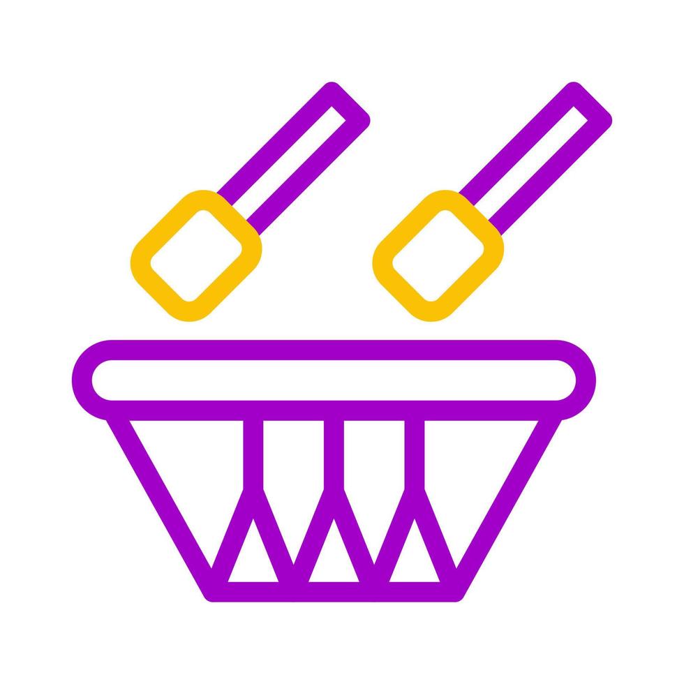 bedug icône bicolore violet Jaune style Ramadan illustration vecteur élément et symbole parfait.