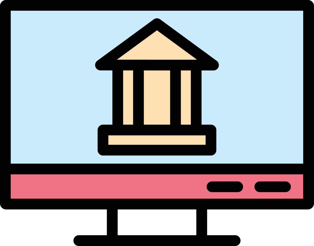 illustration de conception d'icône de vecteur de banque en ligne