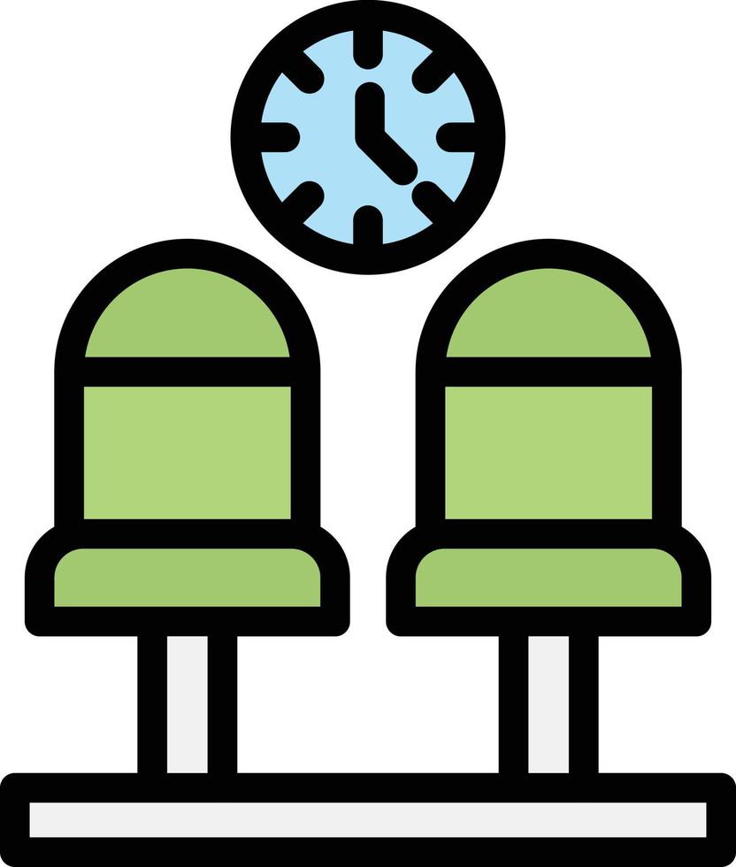 illustration de conception d'icône de vecteur de salle d'attente