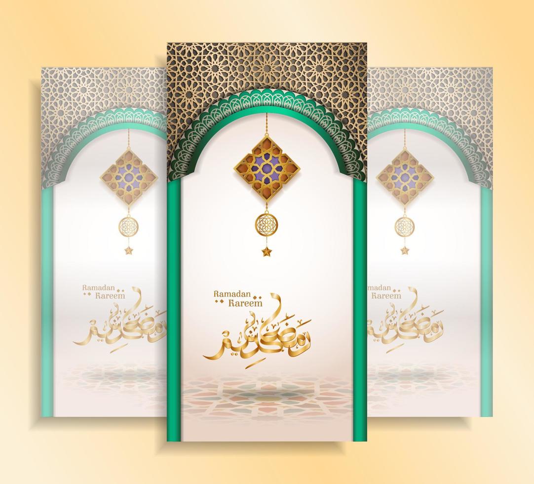 élégant islamique Ramadan kareem à thème bannière avec arabe calligraphie et géométrie. pouvez être utilisé pour numérique ou imprimé en ligne besoins. vecteur illustration