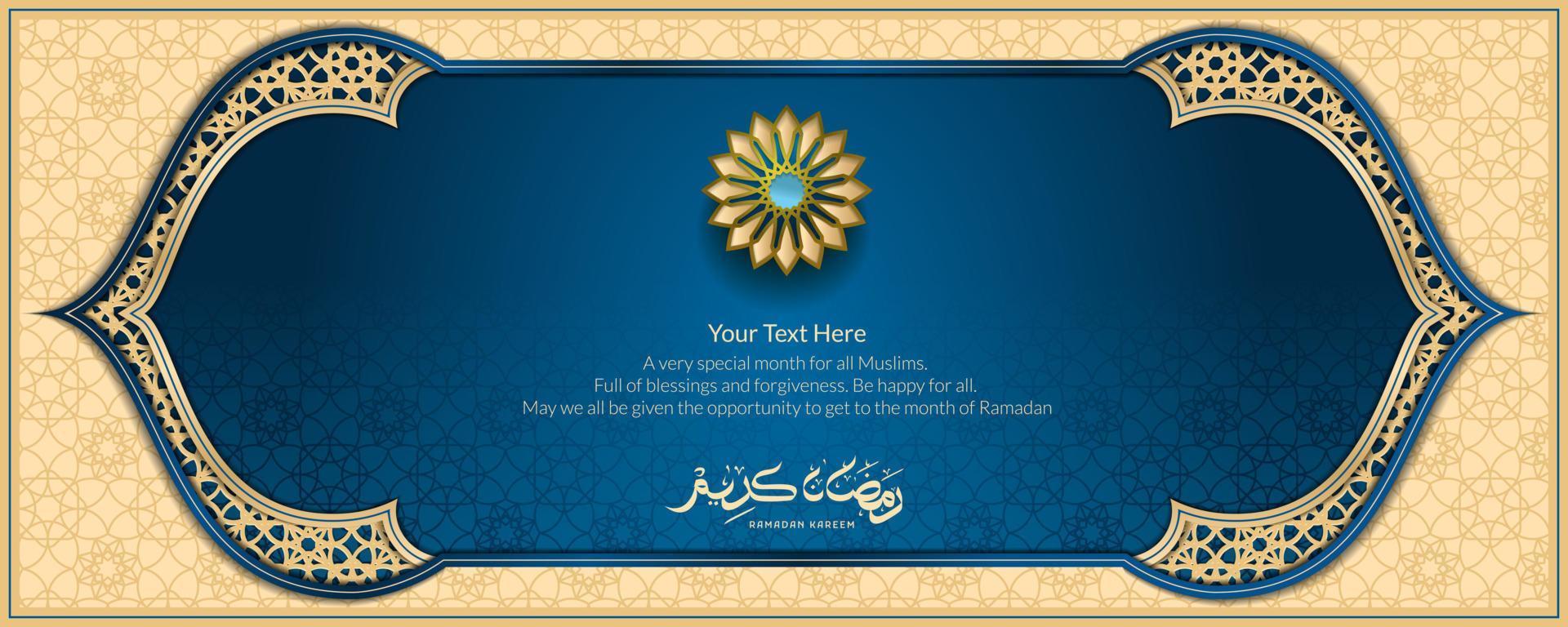 Ramadan kareem bannière avec islamique traditionnel ancien géométrique modèle Cadre. pour numérique bannières ou pouvez être imprimé. vecteur illustration