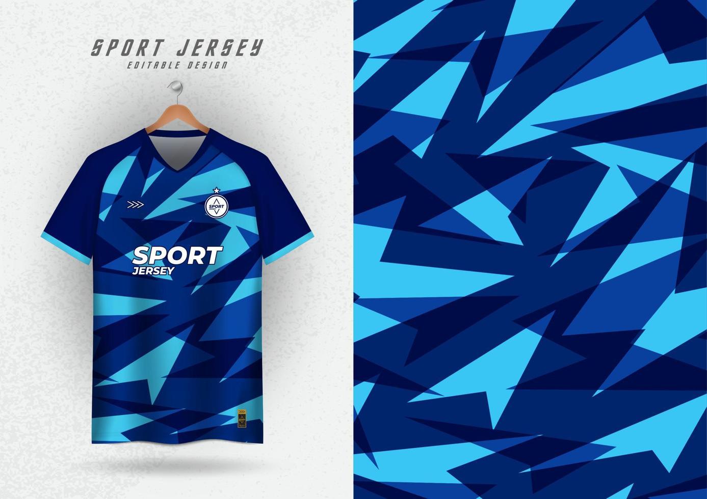 Contexte pour des sports Jersey football Jersey fonctionnement Jersey courses Jersey Triangle modèle bleu vecteur