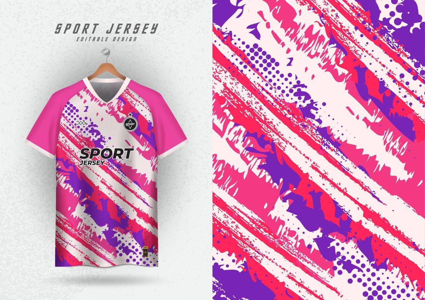 Contexte pour des sports Jersey football Jersey fonctionnement Jersey courses Jersey modèle rose blanc violet vecteur