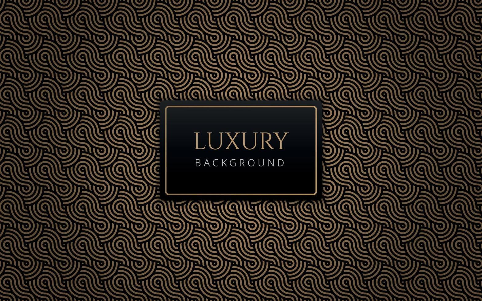 luxe abstrait noir et or infini symbole modèle. formel prime Contexte modèle utile pour invitation conception, cadeau carte, bon, cadeau coupon, VIP invitation. élégant géométrique toile de fond. vecteur