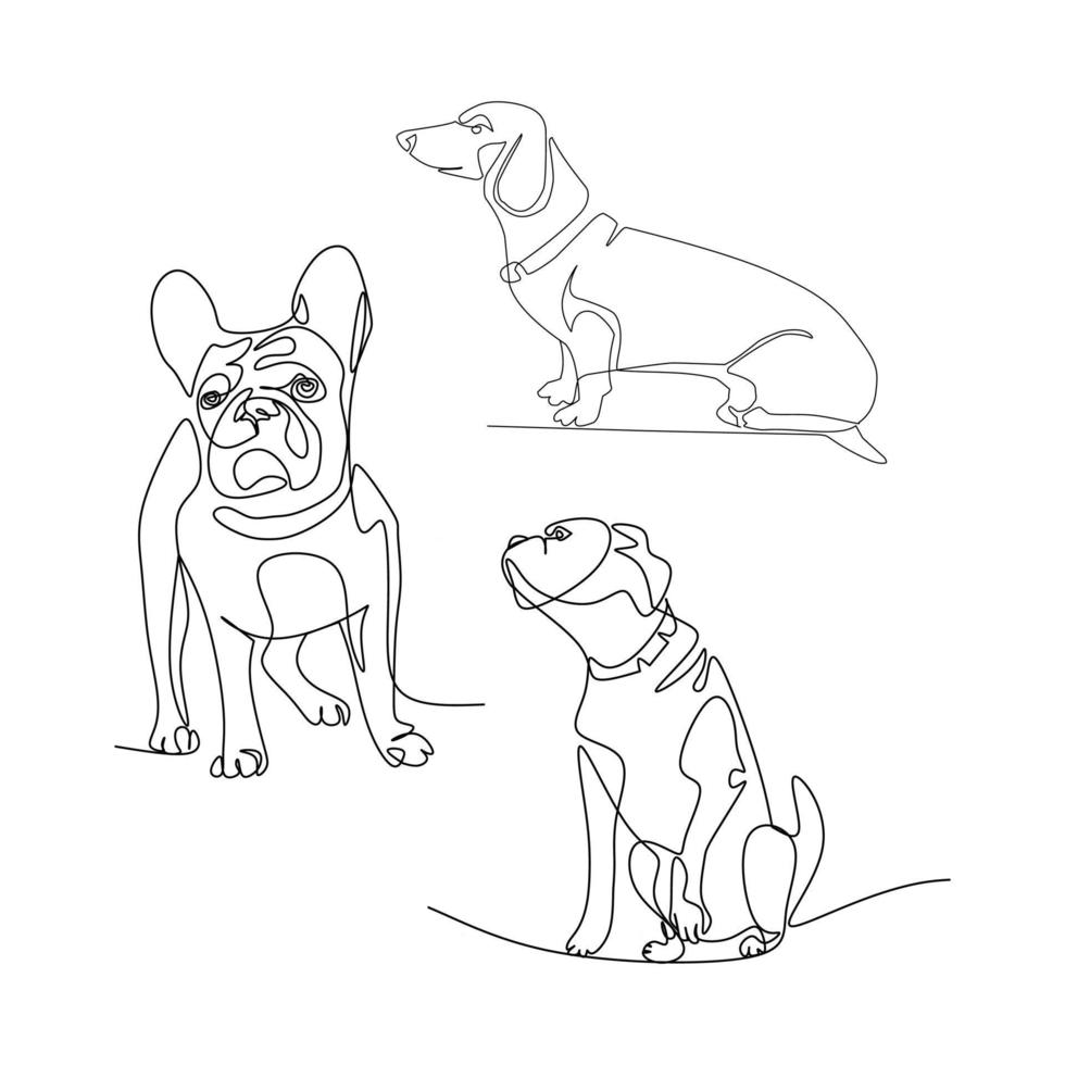 chiens vecteur illustration