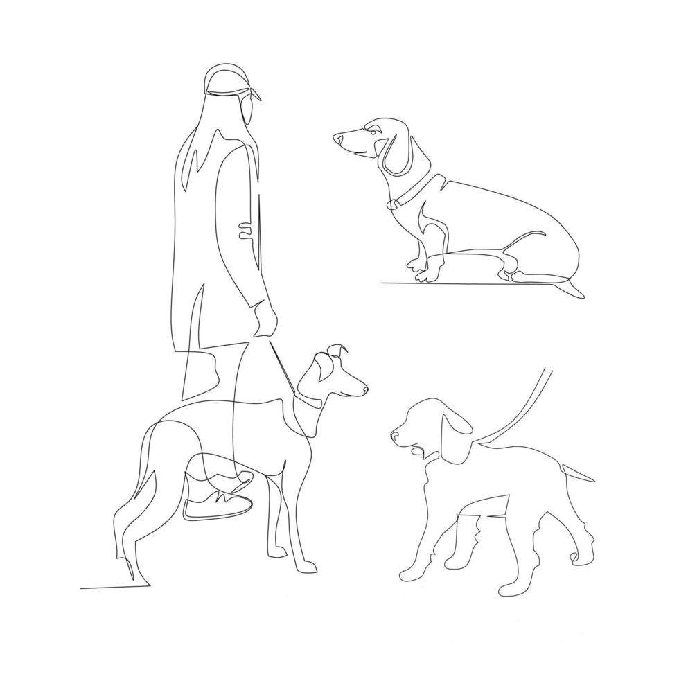 chiens vecteur illustration