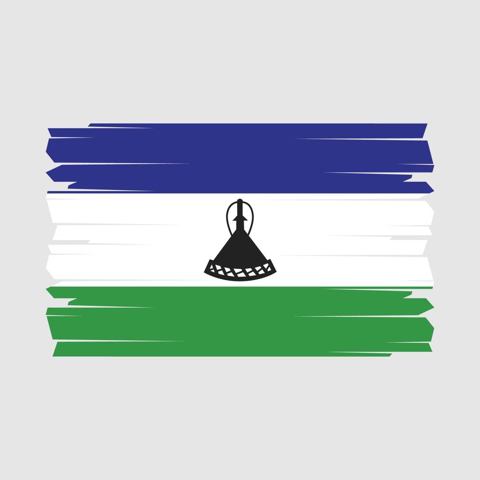 vecteur de brosse drapeau lesotho