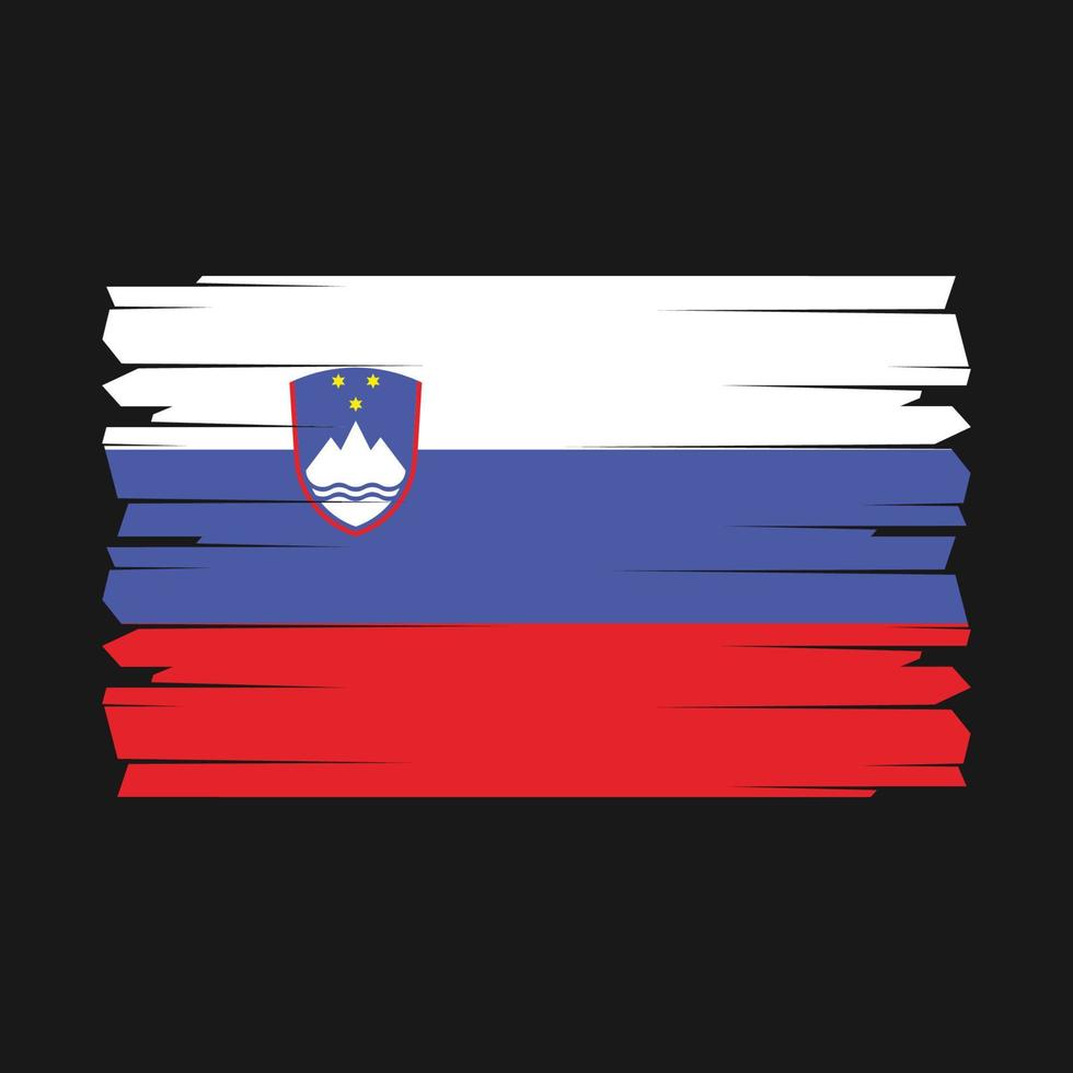vecteur de brosse drapeau slovénie
