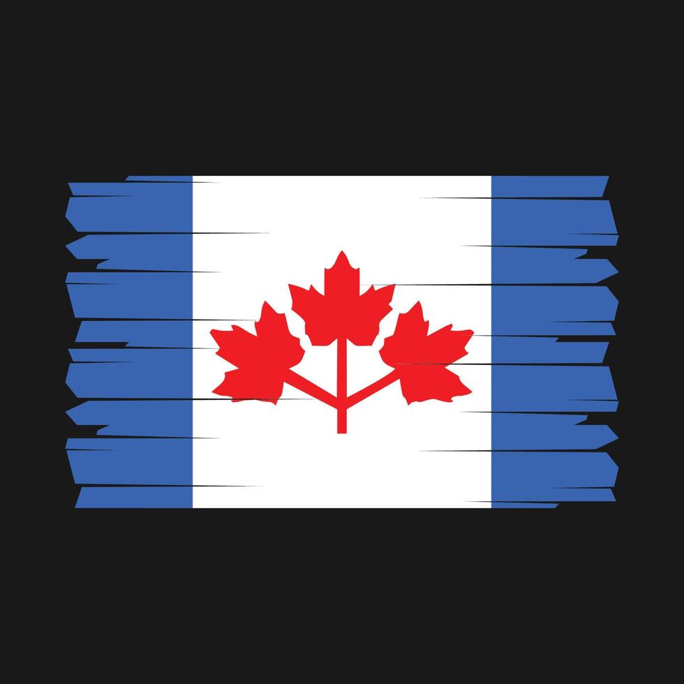 vecteur de brosse drapeau canada