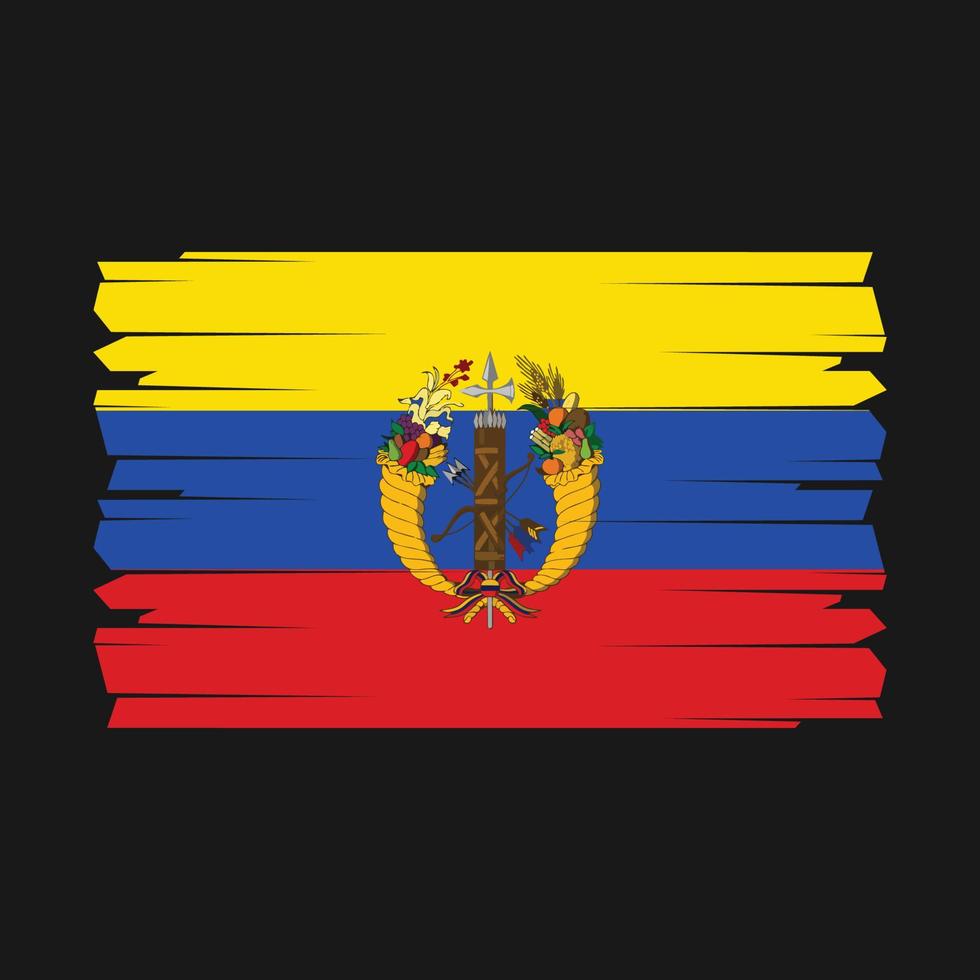 vecteur de brosse drapeau colombie