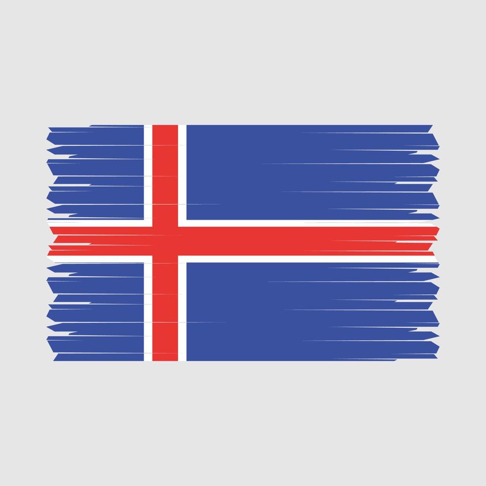 vecteur de brosse drapeau islande