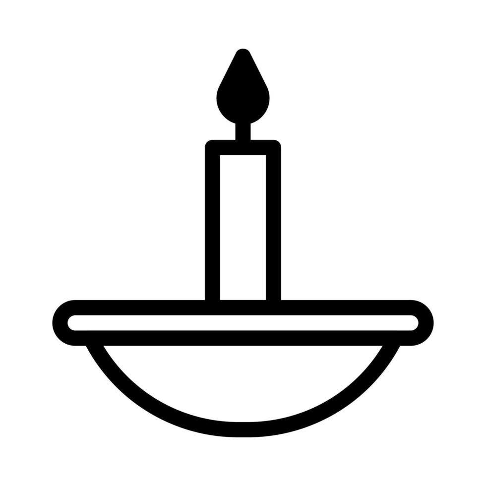 bougie icône bichromie noir style Ramadan illustration vecteur élément et symbole parfait.
