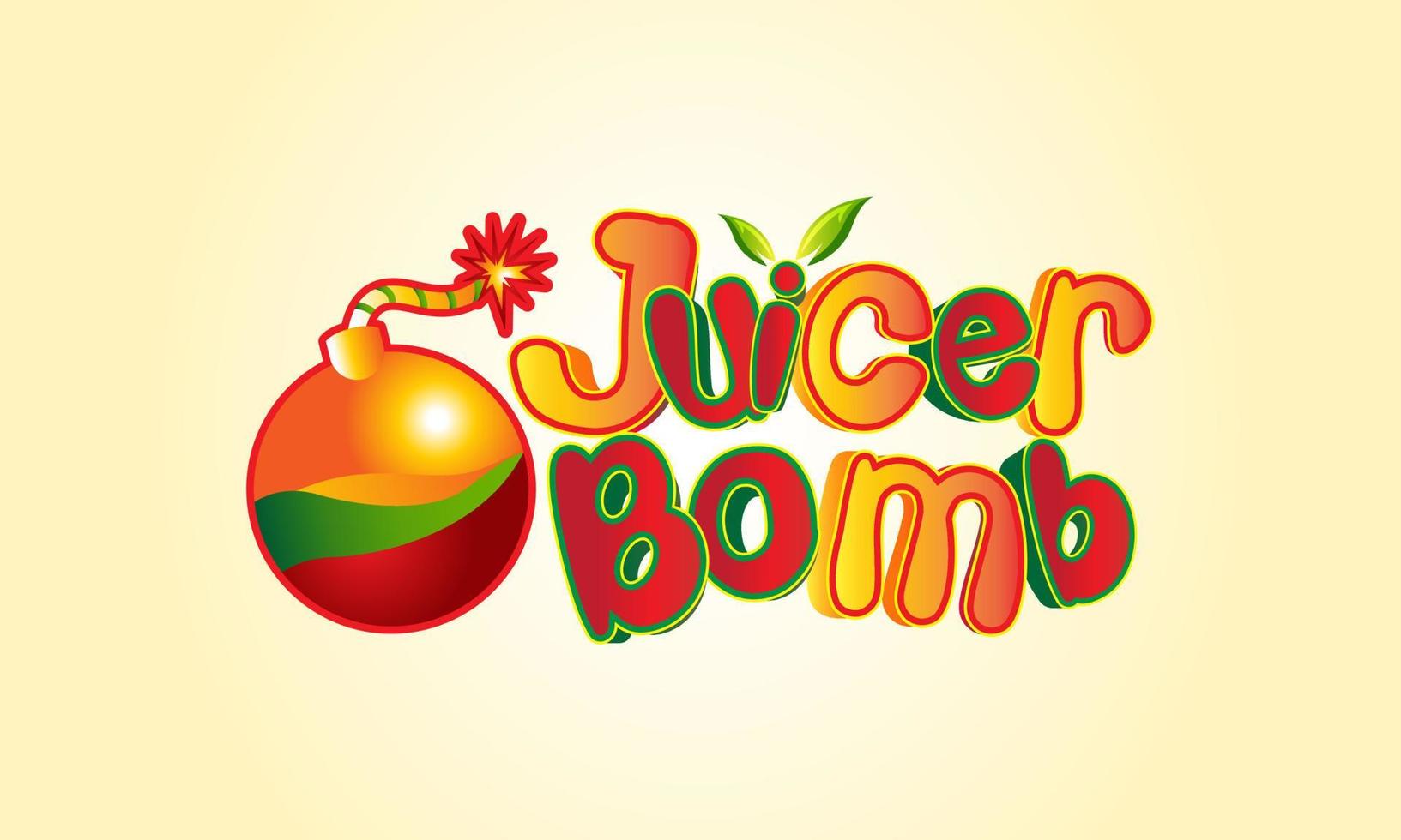 3d logo conception presse-agrumes bombe vecteur