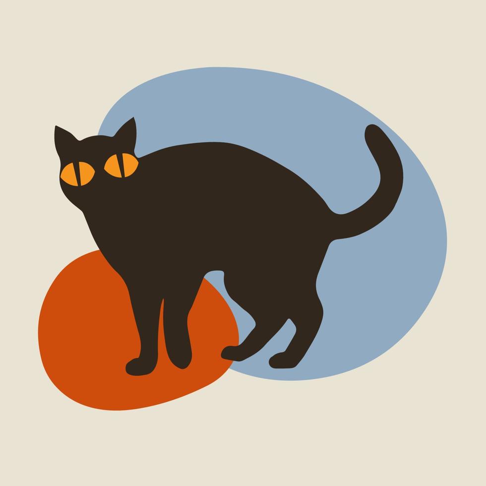 vecteur silhouettes de le chat, noir couleur, ancien chats Icônes.
