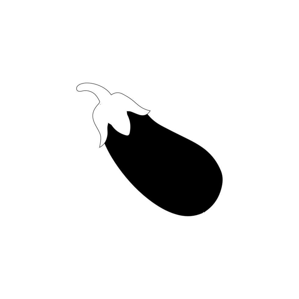 aubergine icône glyphe cool. aubergine icône illustration. aubergine noir Facile silhouette vecteur, légume symbole modèle pour graphique et la toile conception vecteur