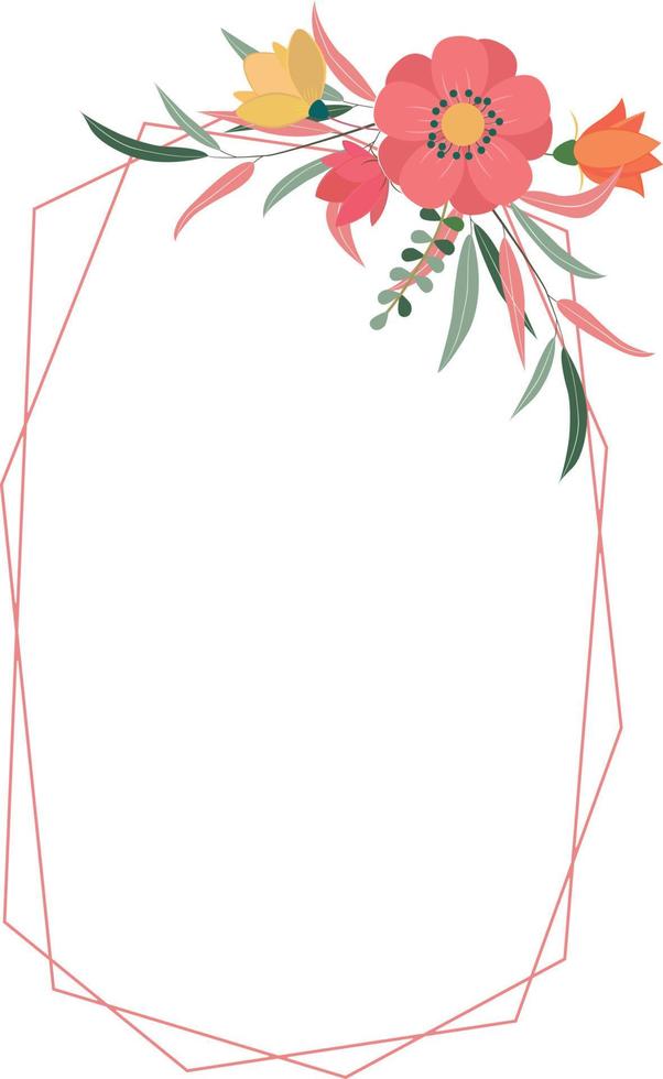 illustration de cadre floral vecteur