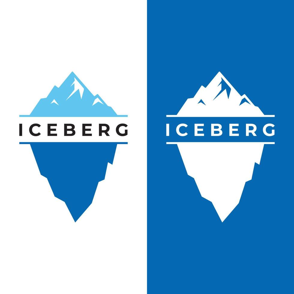 abstrait géométrique Arctique iceberg logo conception minimaliste vecteur illustration.