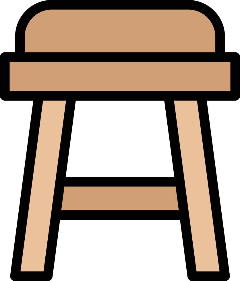 illustration de conception d'icône de vecteur de tabouret